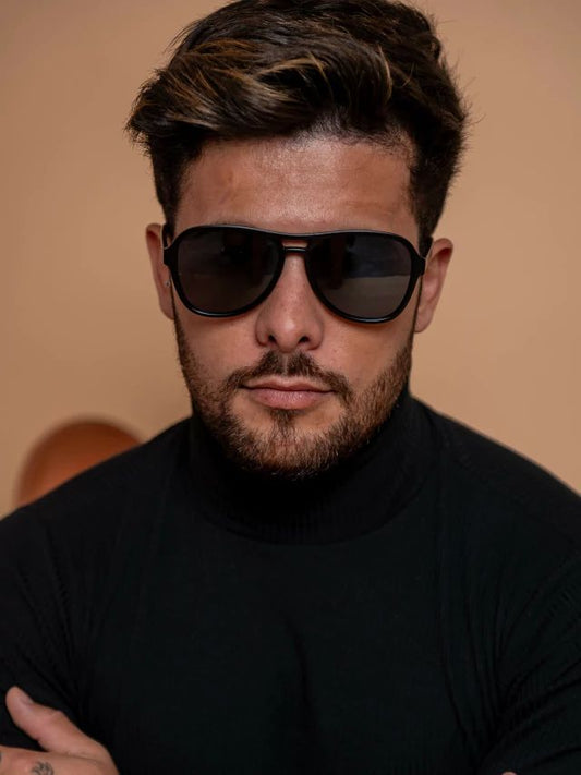 Classic Aviator Italia Sunglasses Black
